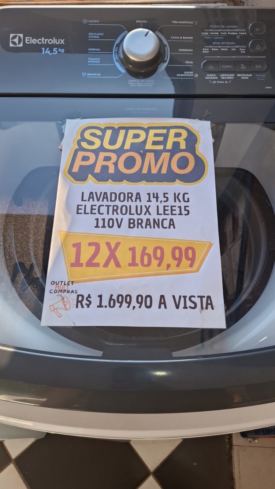 Lavadora Electrolux LEE15 14,5Kg 110V Branca